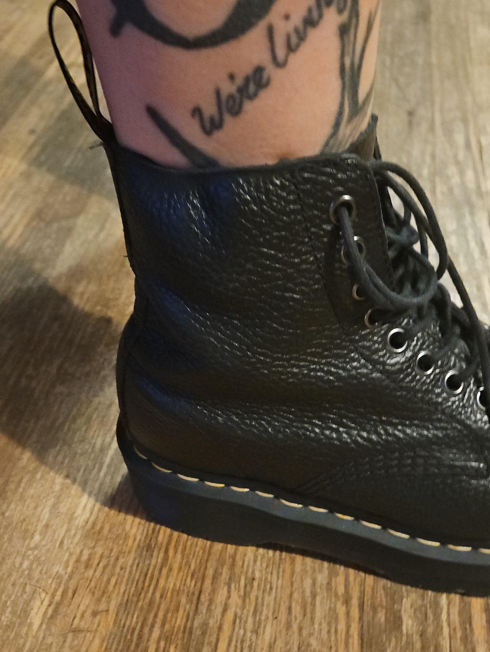 Dr. Martens Black Leather Sinclair Platforms - Picture 15 of 16